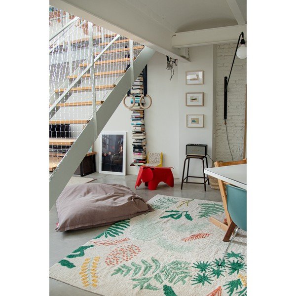 Prateľný ručne tkaný bavlnený detský koberec 170x240 cm Botanic Plants – Lorena Canals-image-4