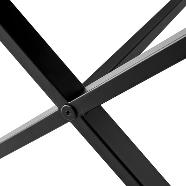 Čierny rozkladací jedálenský stôl s čiernou doskou 90x165 cm Meza – Hammel Furniture-image-2