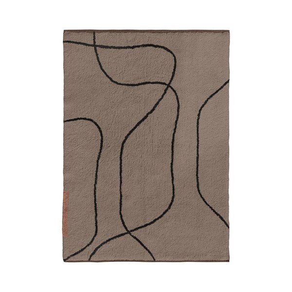 Hnedý prateľný bavlnený koberec 100x140 cm Shadow – Mette Ditmer Denmark