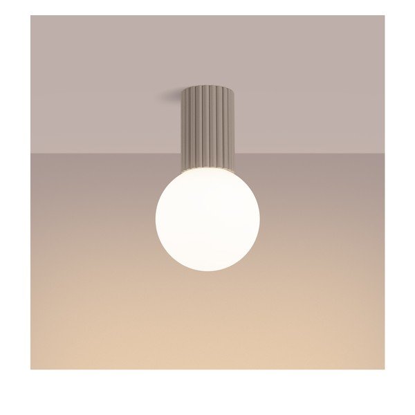 Taupe stropné svietidlo so skleneným tienidlom ø 12 cm Orbital – Sollux-image-3