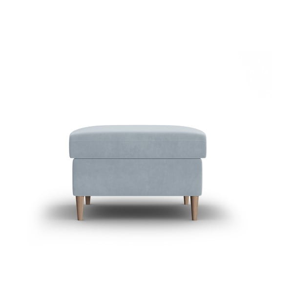 Svetlomodrá zamatová podnožka Kyoto – Cosmopolitan Design