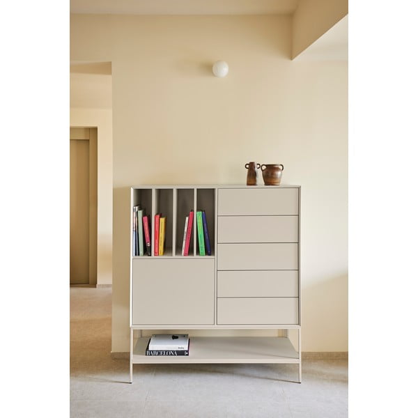 Krémová skrinka 120x140x45 cm Platt – Teulat-image-1