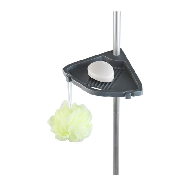 Sivá teleskopická nástenná polička do kúpeľne Wenko Easy-image-2