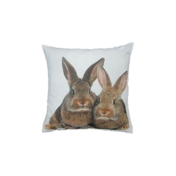 Vankúš Two Brown Rabbits 50x50 cm