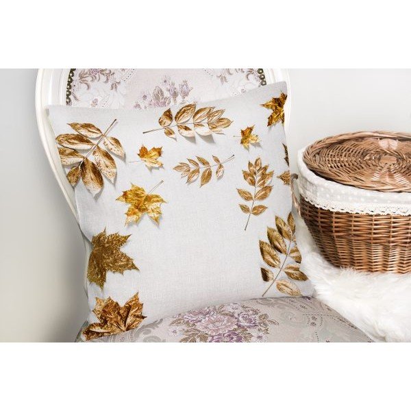 Obliečka na vankúš Minimalist Cushion Covers Golden Leaves, 42 x 42 cm-image-2