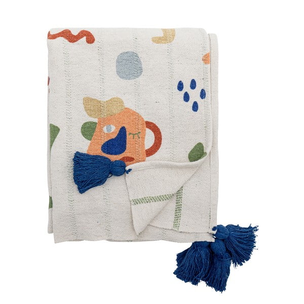 Krémová detská deka z recyklovanej bavlny 130x160 cm Sylvie – Bloomingville Mini-image-4