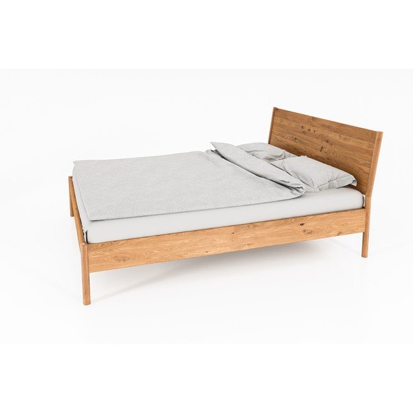 Jednolôžková posteľ z dubového dreva 90x200 cm v prírodnej farbe Pola - The Beds-image-2