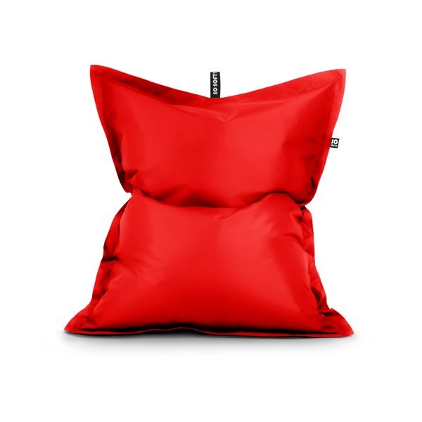 Červený sedací vak z imitácie kože Pad XXL – So Soft?