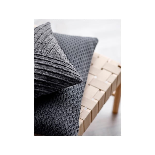 Tmavosivý bavlnený vankúš Södahl Diagonal, 40 x 60 cm-image-3
