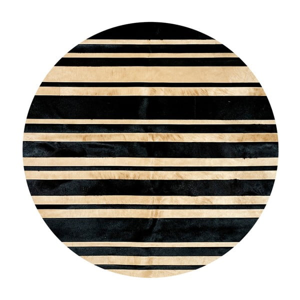 Kožený koberec Pipsa Stripes, ⌀ 160 cm