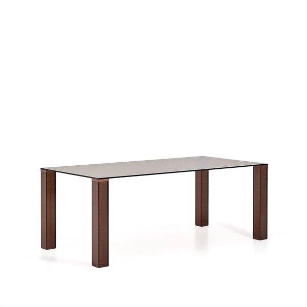 Sklenený jedálenský stôl 100x200 cm Adularia – Kave Home