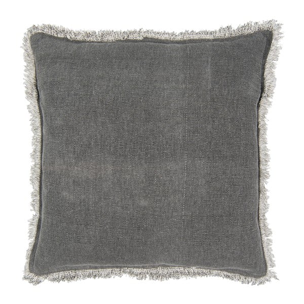 Sivý bavlnený vankúš Clayre & Eef Mismo, 45 x 45 cm