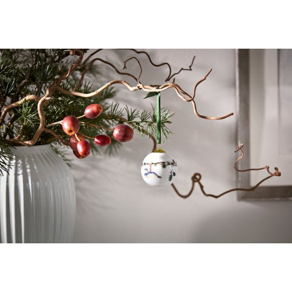 Porcelánová ručne maľovaná vianočná ozdoba ø 6 cm Hammershøi Christmas – Kähler Design-image-1