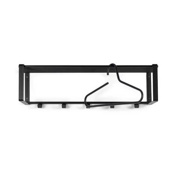 Čierny kovový nástenný vešiak s poličkou 70 cm Rex – Spinder Design-image-2