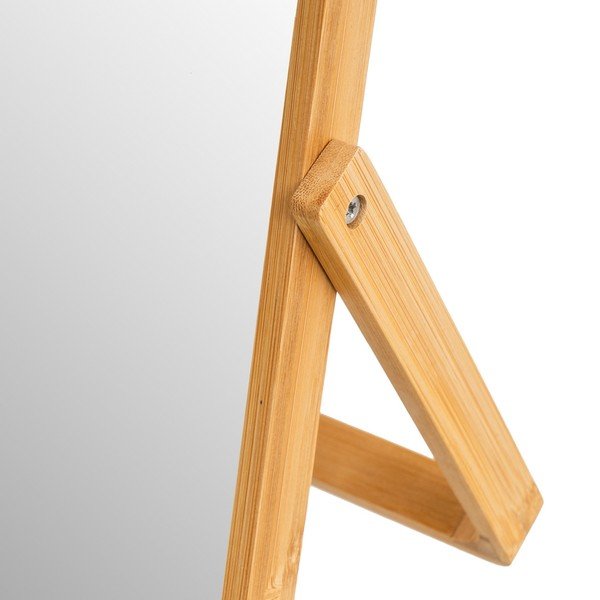 Kozmetické zrkadlo s bambusovým rámom 20x27 cm – Casa Selección-image-1