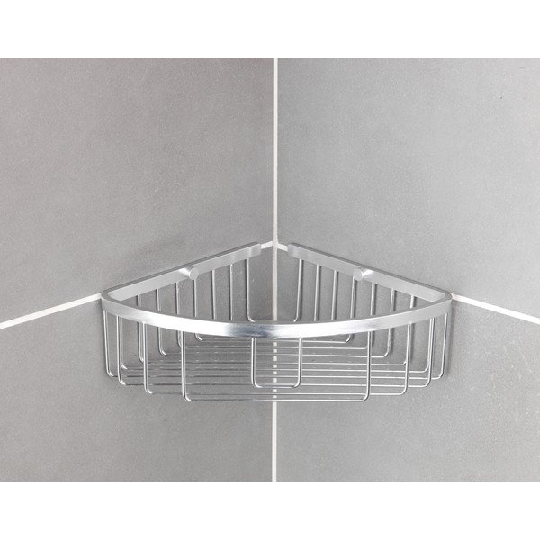 Nástenná rohová polička do kúpeľne Wenko Gomo-image-1