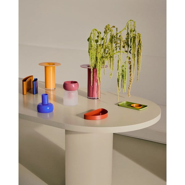 Ružová sklenená váza (výška  19 cm) Kelse – Kave Home-image-2