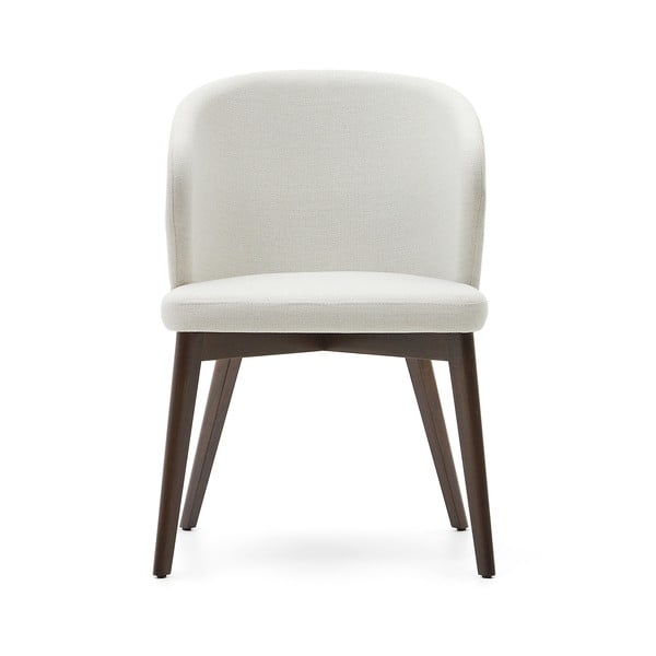 Krémovobiele čalúnené jedálenské kreslo Darice – Kave Home-image-4