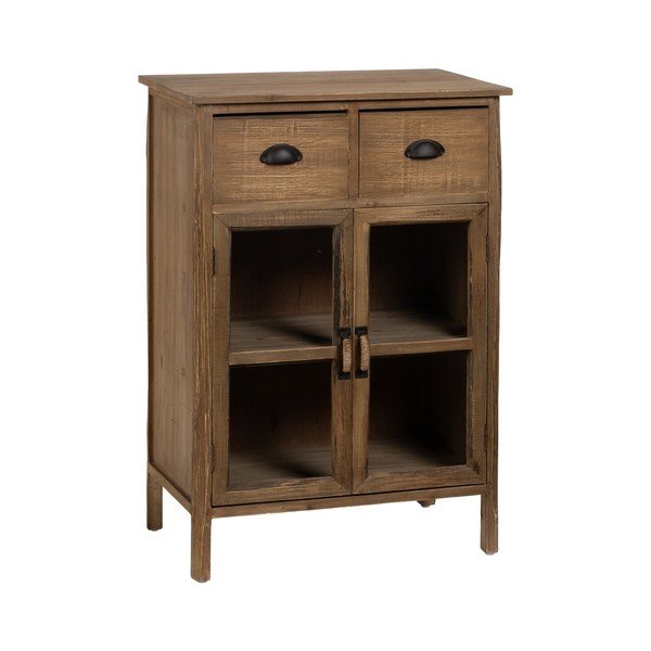 Vitrína z jedľového dreva v prírodnej farbe 64x92,5 cm – Ixia