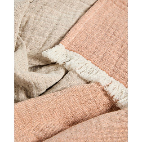 Mušelínová detská deka v lososovej farbe 130x170 cm Nafine – Kave Home-image-1