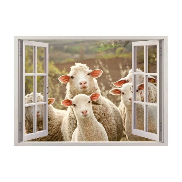 Vinylová nástenná samolepka Sheeps, 70 × 50 cm
