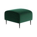 Tmavozelený zamatový puf Ghado Shel