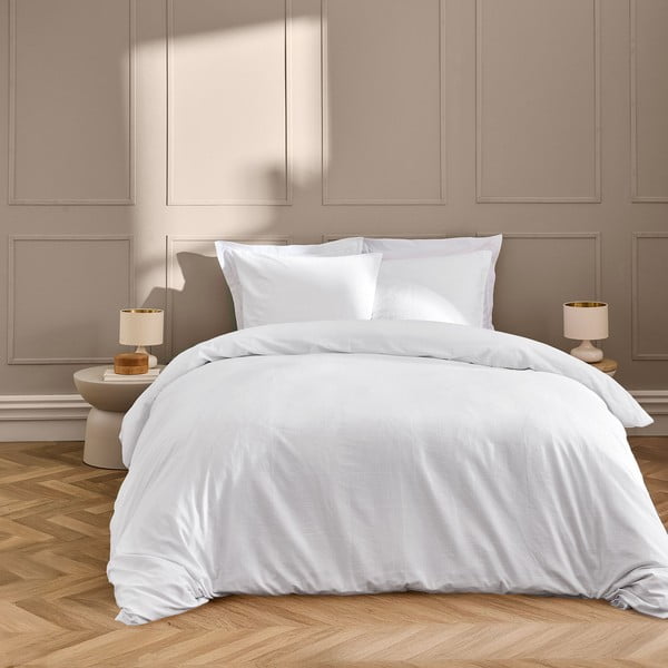 Biele obliečky na dvojlôžko/predĺžené 240x220 cm Linella – douceur d'intérieur