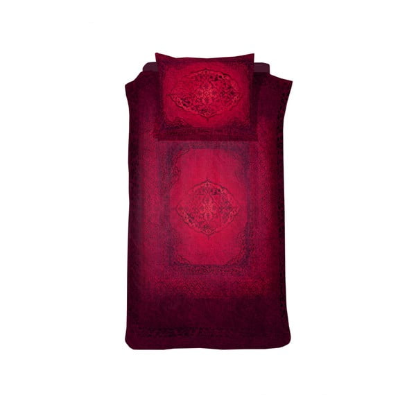 Červené bavlnené posteľné obliečky Damai Salome Carmine, 200 × 140 cm