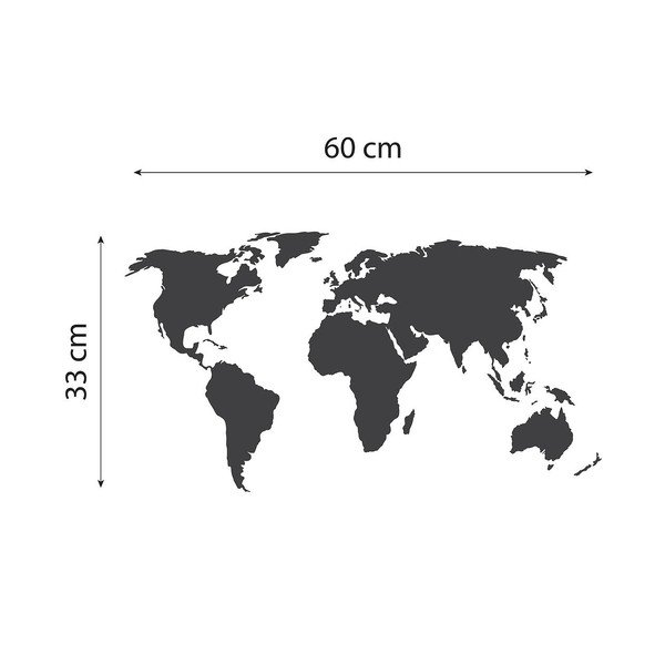 Samolepka na stenu Really Nice Things Worldmap, 60 × 30 cm-image-1