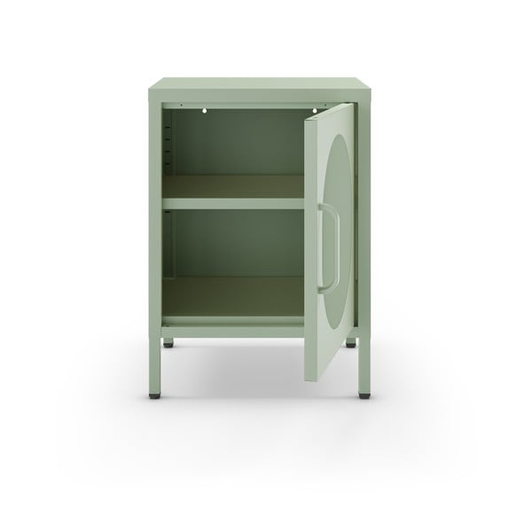 Kovový nočný stolík v mentolovej farbe Diora – Marckeric-image-1