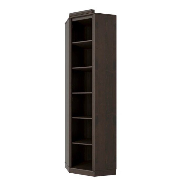 Tmavohnedá knižnica z borovicového dreva 85x219x56 cm Anita – Støraa-image-3