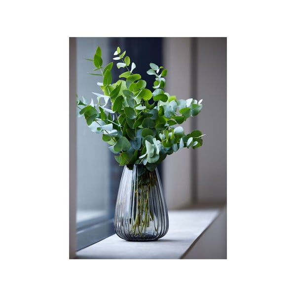 Sivá sklenená váza Bitz Kusintha, výška 22 cm-image-2