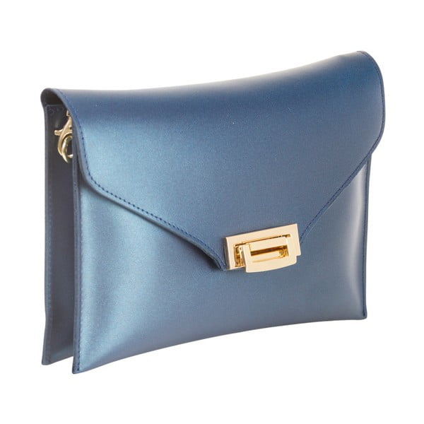 Modrá kabelka z pravej kože Andrea Cardone Shine