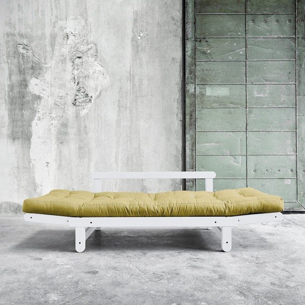 Rozkladacia pohovka Beat White/Avocado Green-image-2