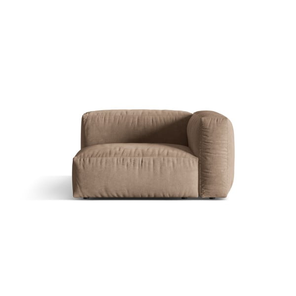 Svetlohnedý zamatový modul pohovky (pravý roh) Martina – Micadoni 