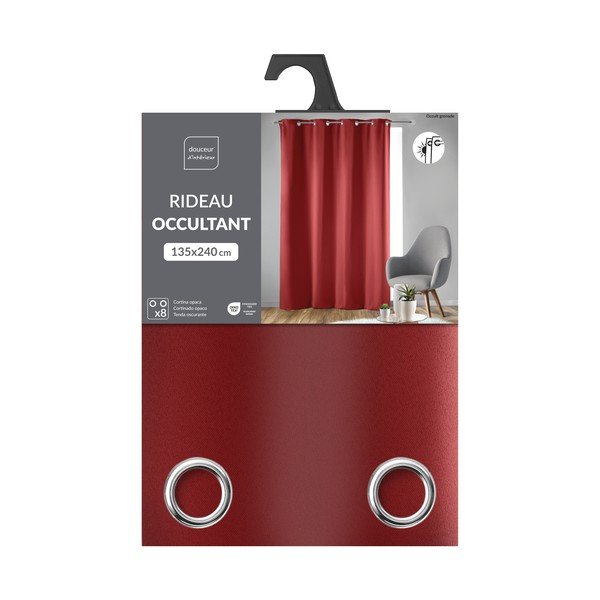 Červený zatemňovací záves 135x240 cm Occult – douceur d'intérieur-image-3