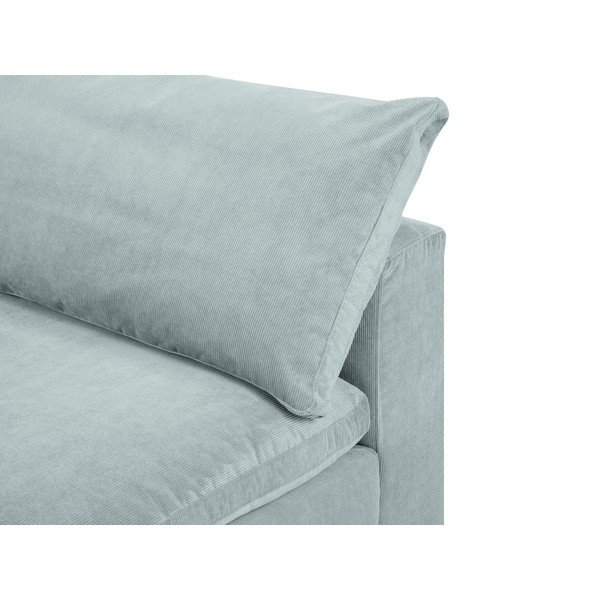 Svetlomodrá rohová časť modulárnej menčestrovej pohovky Windsor & Co Sofas Galaxy, ľavý roh-image-1