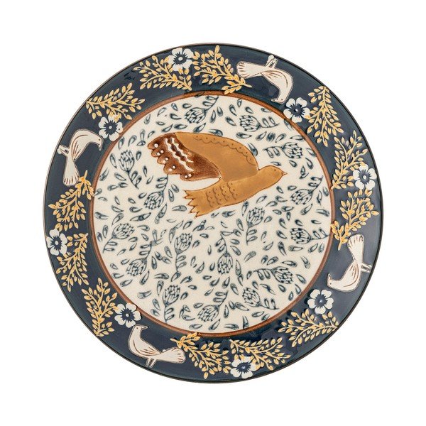 Modrý dezertný kameninový tanier ø 16 cm Hezha – Bloomingville