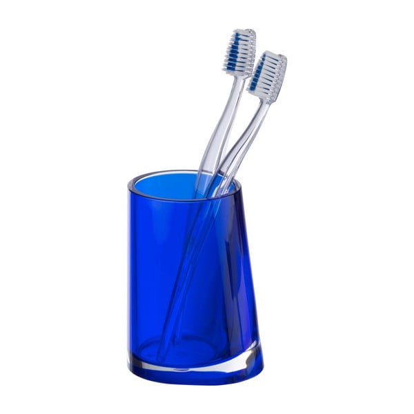 Modrý pohárik na zubné kefky Wenko Paradise Blue