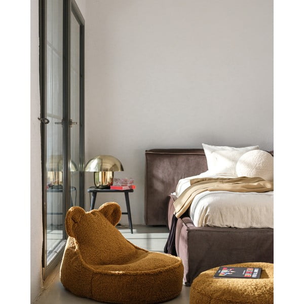 Hnedý detský sedací vak z textílie buklé Bear – Wigiwama-image-4
