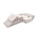Krémové menčestrové penové ihrisko 100x35x40 cm Montessori – Meowbaby