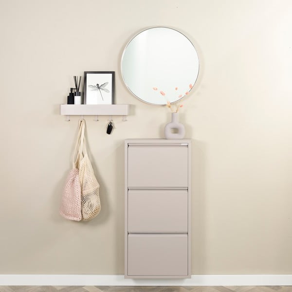 Taupe kovová výklopná skrinka na topánky 50x103x15 cm Billy – Spinder Design-image-1