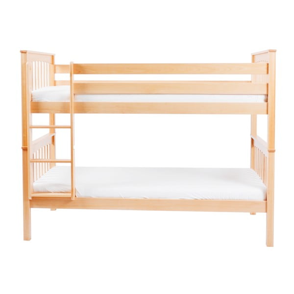 Detská poschodová posteľ z masívneho bukového dreva Mobi furniture David, 200 × 90 cm