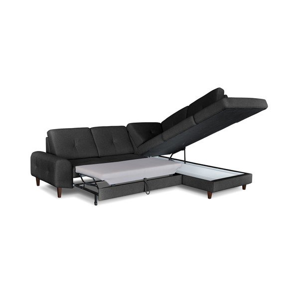 Sivá rohová rozkladacia pohovka Windsor & Co. Sofas Beta, pravý roh-image-4