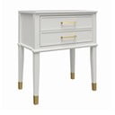Biely nočný stolík Westerleigh – CosmoLiving by Cosmopolitan