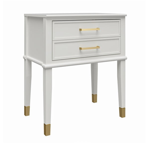 Biely nočný stolík Westerleigh – CosmoLiving by Cosmopolitan
