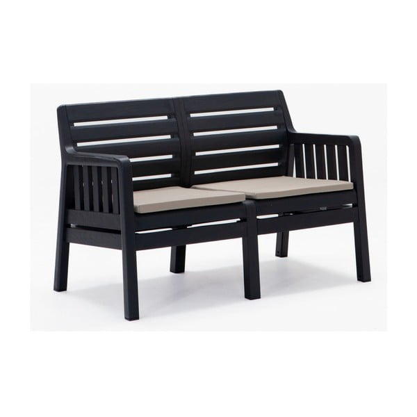 Antracitová záhradná lounge súprava pre 4 Lara – Floriane Garden-image-3