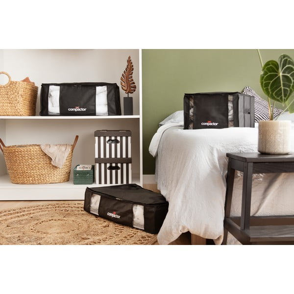 Čierny úložný box na oblečenie Compactor XXL Black Edition 3D Medium, 125 l-image-2