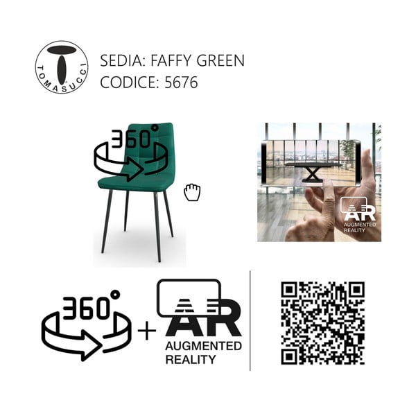 Zelené zamatové jedálenské stoličky v súprave 2 ks Faffy – Tomasucci-image-4