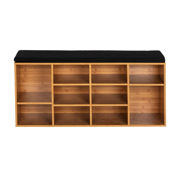 Skrinka na topánky v dekore exotického dreva s lavicou v prírodnej farbe Loft – Wenko-image-2